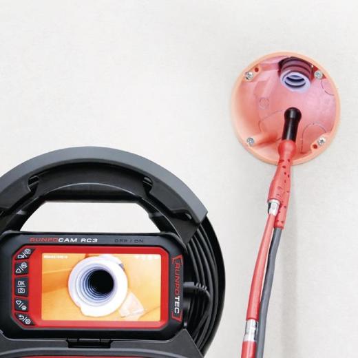 Rohrkamera RC 3 Kabel-L.15+30m Kamerakopf-D.13mm RUNPOTEC