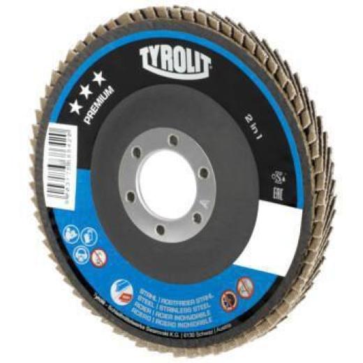 Fächerscheibe PREMIUM D.125mm K.60 gekr.Rostfreier Stahl,Stahl ZA-ZK | 10 Stück