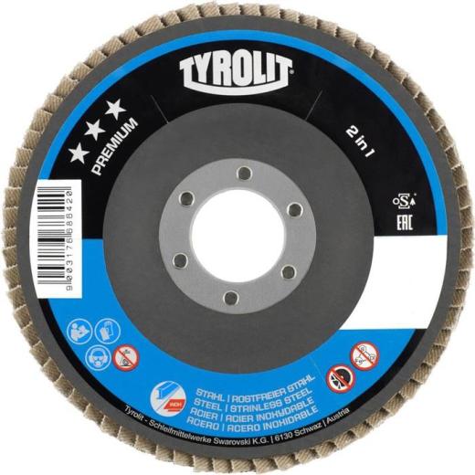 Fächerscheibe PREMIUM D.125mm K.60 gekr.Rostfreier Stahl,Stahl ZA-ZK | 10 Stück