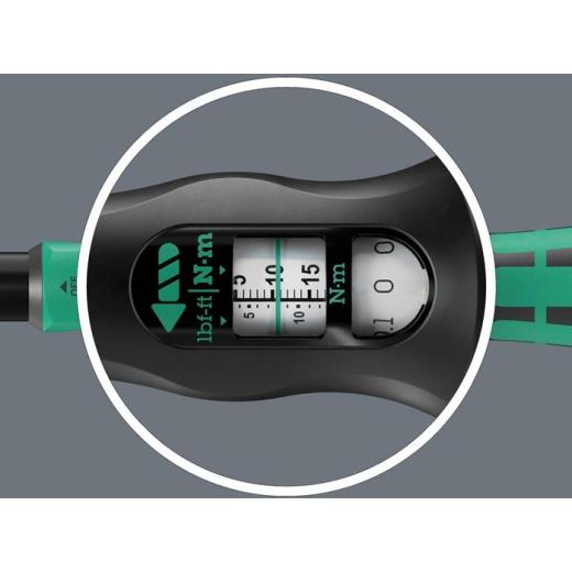 Drehmomentschlüssel Click-Torque Lock A 6 R/L 1/4 Zoll 2,5-25 Nm WERA