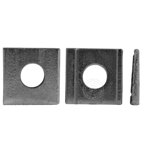 Vierkant-Scheiben (8% Neigung) DIN 434 | Stahl unveredelt | ÜH 13.5 mm | 100 Stück