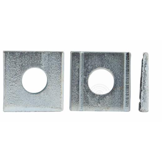 Vierkant-Scheiben (8% Neigung) DIN 434 | Stahl galvanisch verzinkt | ÜH 26 mm | 50 Stück
