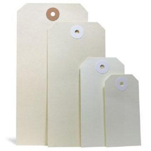 Etiketten m.Anhängeöse Maße 80x160mm Qualität 190g/qm altweiß TRANSPAK | 1000 Stück