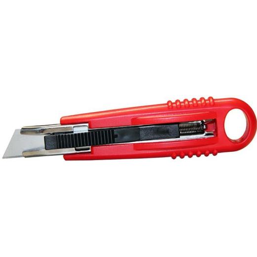 Cuttermesser Safety Cutter Standard Maße 145x25x35mm f.Rechtshänder rot 2Klingen | 2 Stück