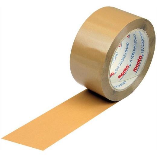 Klebeband monta 201 Breite 50mm Länge 66m Stärke 54µ PVC braun leise TRANSPAK | 36 Stück