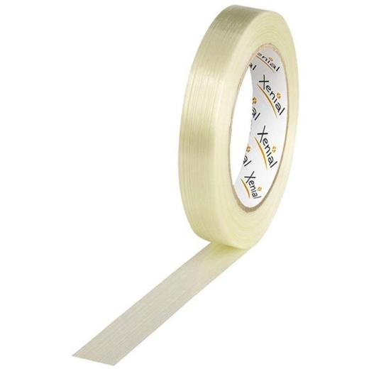 Filamentklebeband m.Längsfaden Breite 19mm Länge 50m S.100µ transparent XENIAL | 12 Stück