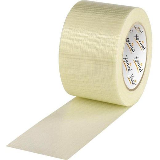 Filamentklebeband m.Längs-/Querfaden Breite 75mm L.50m S.125µ transparent XENIAL | 12 Stück