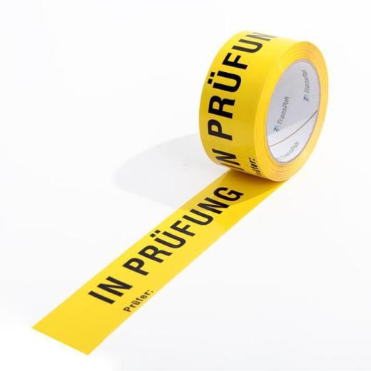Kennzeichnungsband Breite gelb 50mm Länge 66m S.52µ leise Acrylatkleber TRANSPAK | 6 Stück