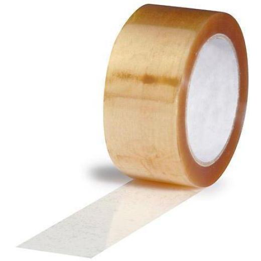 Klebeband Breite 50mm, Länge 66m, Stärke 60µ PP transparent Kautschuk-Kleber | 36 Stück