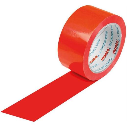 Klebeband monta 250F Breite 50mm Länge 66m Stärke 57µ PVC rot leise MONTA | 36 Stück