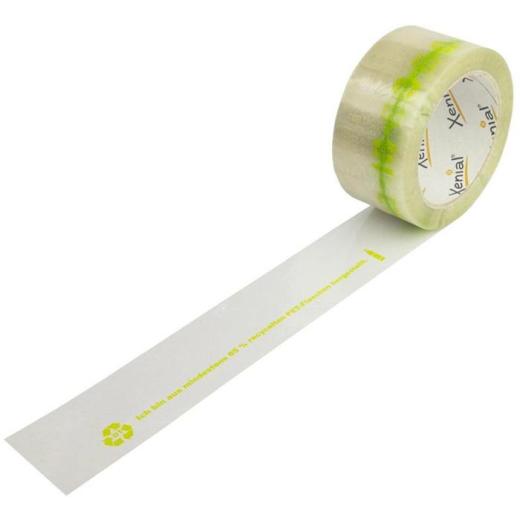 Klebeband Breite 50mm Länge 100m Stärke 37µ transparent recyceltes PET TRANSPAK | 36 Stück