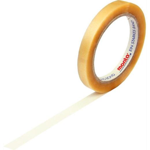Klebeband monta 220 Breite 15mm Länge 66m S.54µ PVC transparent leise TRANSPAK | 12 Stück
