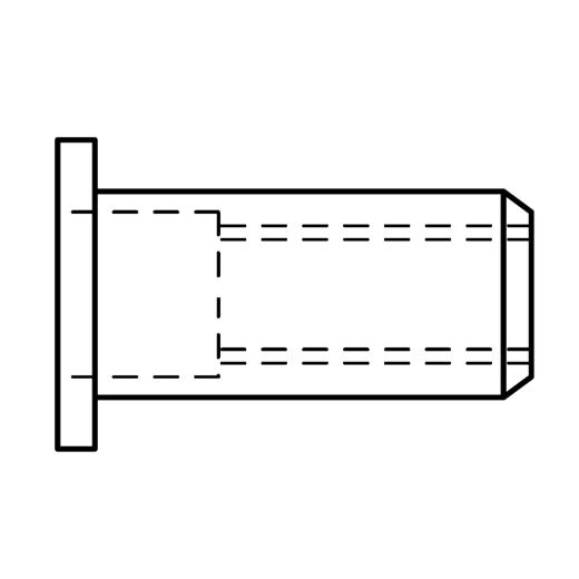 Blindniet-Muttern, rund, offen, Flachkopf | M 10 /3,0 -6,0 | 100 Stück