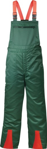 Schnittschutzlatzhose FICHTE Gr.60 grün/rot FELDTMANN
