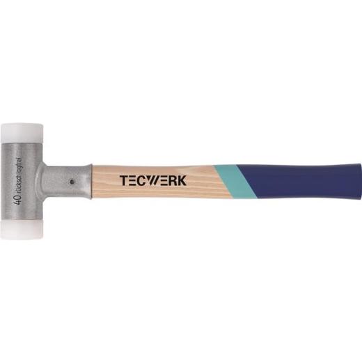 Schonhammer L.420mm Kopf-D.60mm Hickory rückschlagfrei hart Nyl.weiß TECWERK