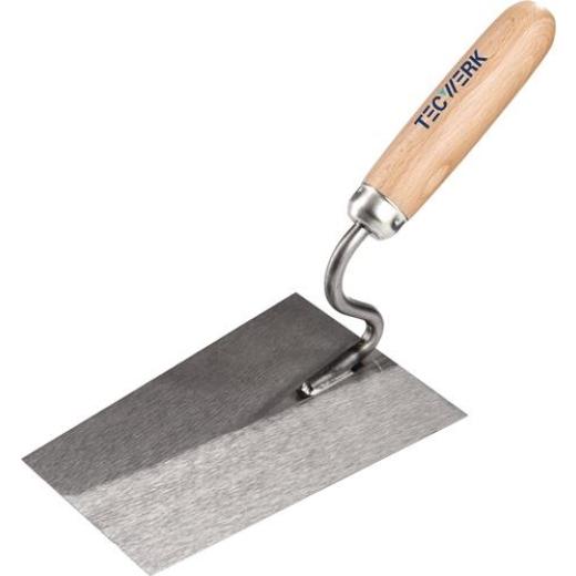 Maurerkelle L.180mm B.125mm m.Buchenholzheft,S-Hals rostfr.VA TECWERK | 10 Stück