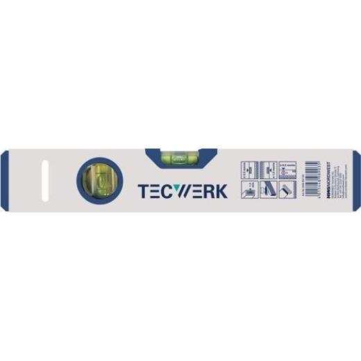 Wasserwaage 40cm Alu.silber ± 0,5mm/m TECWERK