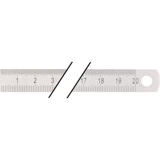 Stahlmaßstab L.500mm rostfr.Stahl biegsam Teilung B=mm/1/2mm TECWERK