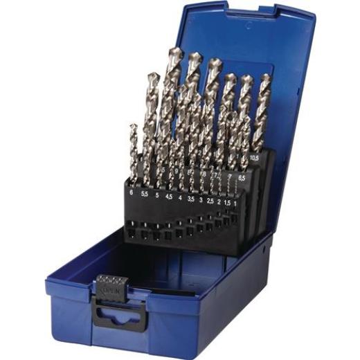 Spiralbohrersatz DIN 338 Typ UNI D.1-13x0,5mm HSS-Co 25-tlg.Ku.-Kass.TECWERK
