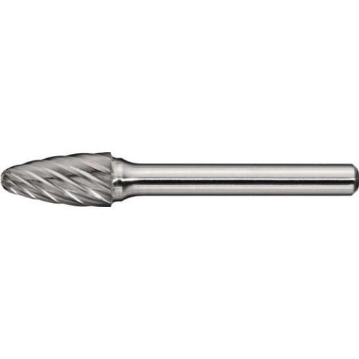 Frässtift RBF INOX D.12mm Kopf-L.25mm Schaft-D.6mm HM Verz.Normal,fein TECWERK