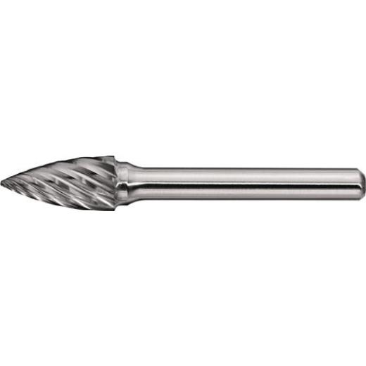 Frässtift SPG INOX D.10mm Kopf-L.20mm Schaft-D.6mm HM Verz.Normal,fein TECWERK