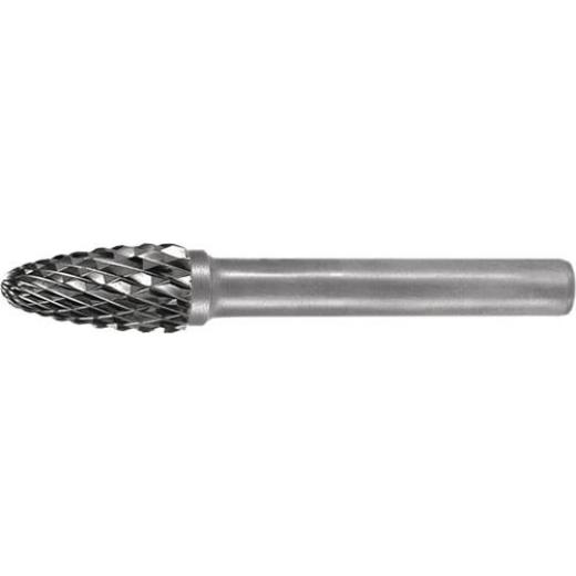 Frässtift RBF D.10mm Kopf-L.20mm Schaft-D.6mm HM Verz.Kreuz TECWERK