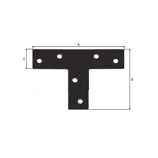 Flachverb.L.70mm B.16mm S.2mm STA schwarz ku.-besch.GAH | 50 Stück