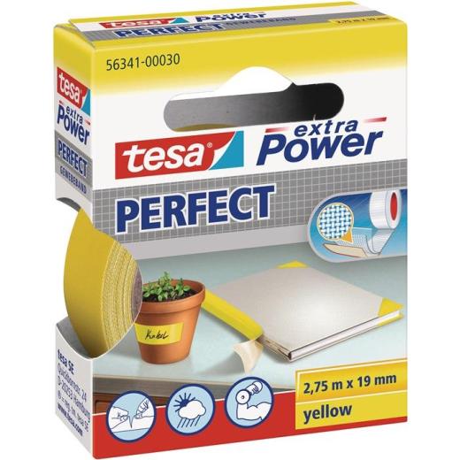 Gewebeband ext.Power® 56341 gelb L.2,75m B.19mm Rl.TESA | 10 Stück