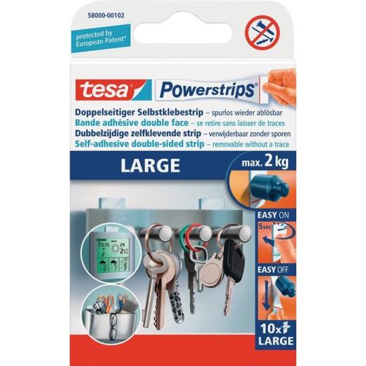 Selbstklebestrip Powerstrips® 58000 SB-Pack á 10 Strips L (20x50 mm) TESA | 15 Stück