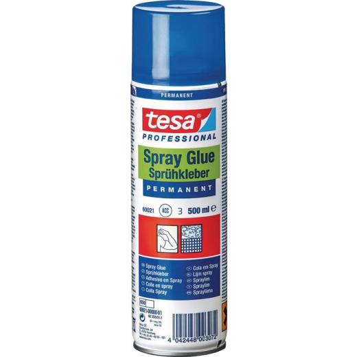 Sprühkleber permanent 60021 transp.500 ml Spraydose TESA | 12 Stück
