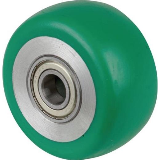 Ersatzrad D.100mm Trgf.200kg PU Achs-D.15mm Nabenl.40mm BS ROLLEN