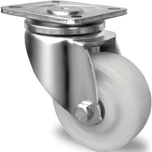 Schwerlast-Lenkrolle D.125mm Trgf.700kg Ku.Platte L100xB85mm Rl.weiß PROMAT