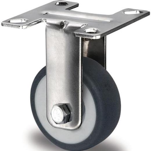 Bockrolle 50mm 50kg TPE Gleitlager VA 55x55mm PP PROMAT