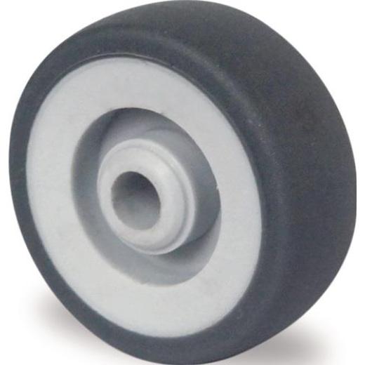 Ersatzrad D.50mm Trgf.50kg TPE grau Achs-D.6mm Nabenl.22mm PROMAT