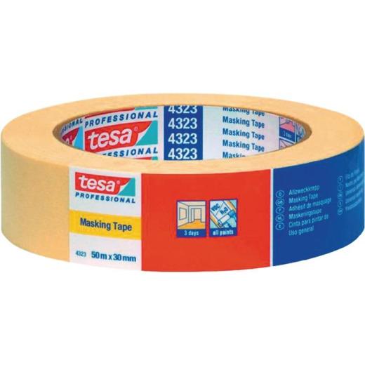 Kreppband 4323 leicht gekreppt hellbeige L.50m B.30mm Rl.TESA | 10 Stück