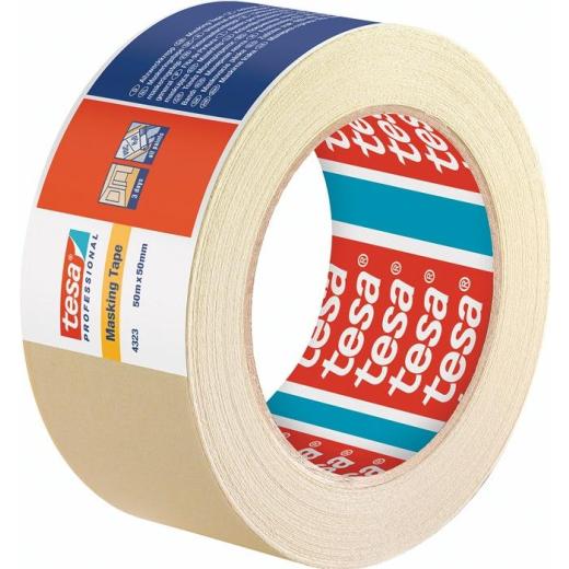 Kreppband 4323 leicht gekreppt hellbeige L.50m B.50mm Rl.TESA | 6 Stück