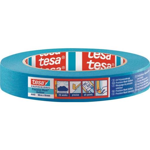 Präzisionskrepp 4440 Außen UV PLUS glatt blau L.50m B.30mm Rl.TESA | 5 Stück