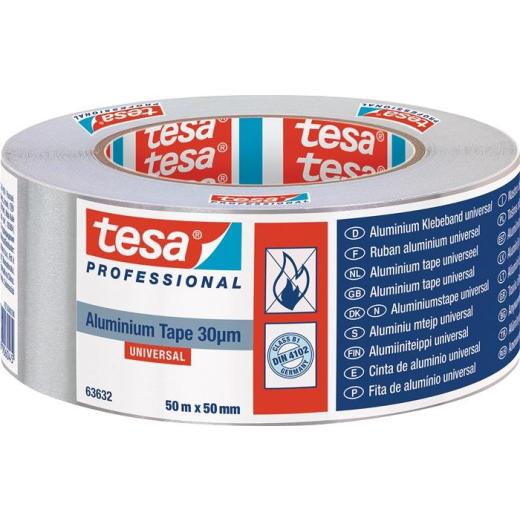 Aluminiumklebeband Univ.63632 m.Liner L.50m B.50mm Rl.TESA | 6 Stück