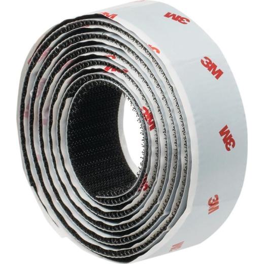 Haken- u.Schlaufenband SJ352B schwarz L.1,25m B.25mm Bl.3M | 4 Stück