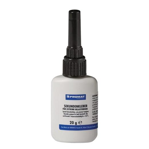 Sekundenkleber f.extreme Belastungen 20g farblos Flasche PROMAT CHEMICALS | 12 Stück