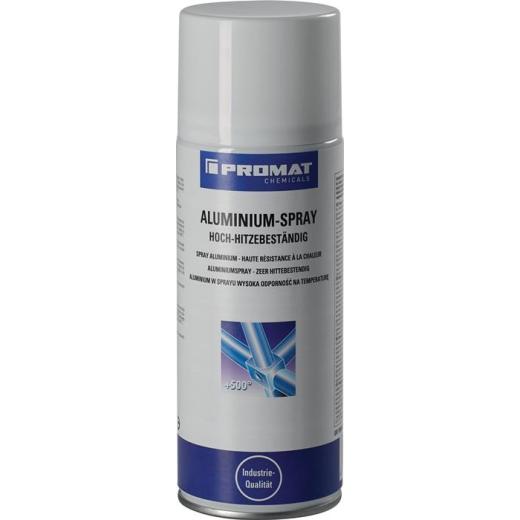Aluminiumspray b.+500GradC hellsilber,glänzend 400 ml Spraydose PROMAT CHEMICALS | 12 Stück