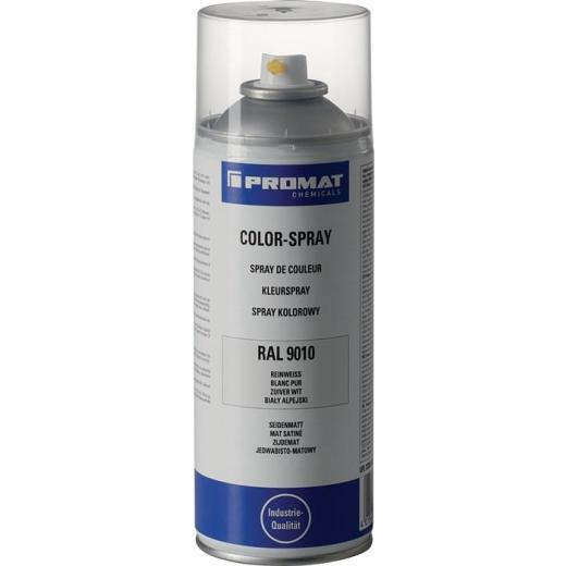 Colorspray reinweiß seidenmatt RAL 9010 400ml Spraydose TECWERK | 6 Stück