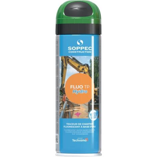 Baustellenmarkierspray Fluo TP Hydro neongrün 500ml Spraydose SOPPEC | 12 Stück