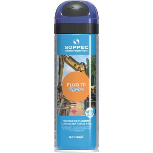 Baustellenmarkierspray Fluo TP Hydro neonblau 500ml Spraydose SOPPEC | 12 Stück