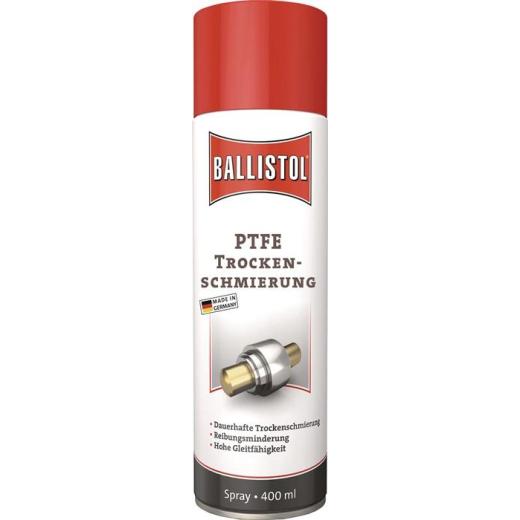 PTFE Trockenschmierung farblos/weißlich n.dem Trocknen 400ml Spraydose BALLISTOL | 6 Stück