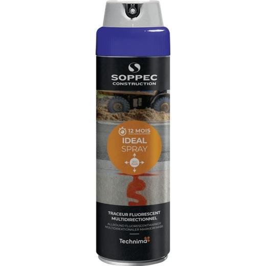 Markierungsspray IDEAL neonblau 500ml Spraydose SOPPEC | 12 Stück