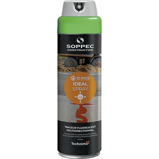 Markierungsspray IDEAL neongrün 500ml Spraydose SOPPEC | 12 Stück