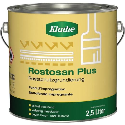 Rostprimer Rostosan® Plus rotbraun 2500 ml Dose KLUTHE | 2 Stück