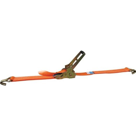 Zurrgurt DIN EN 12195-2 L.8m B.50mm Getriebezugratsche+Spitzh.