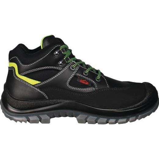 Sicherheitsstiefel Tibet Gr.43 schwarz/neongrün S3 EN20345 Leder REMISBERG